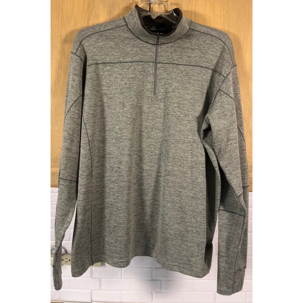 KUHL 1/4 Zip Pullover Mens XXL Gray Heathered Long Sleeve Mock Neck Sweater